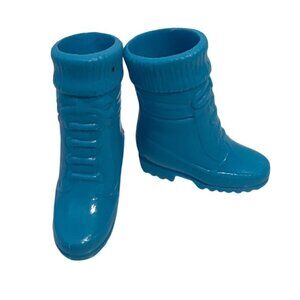Barbie Doll Boots Turquoise Fashion Boots 1.25" Tall